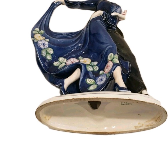 KATZHUTTE ART DECO PORCELAIN FIGURINE DANCING COUPLE C.1930'S GOLDSCHEIDER ERA - Picture 5 of 12